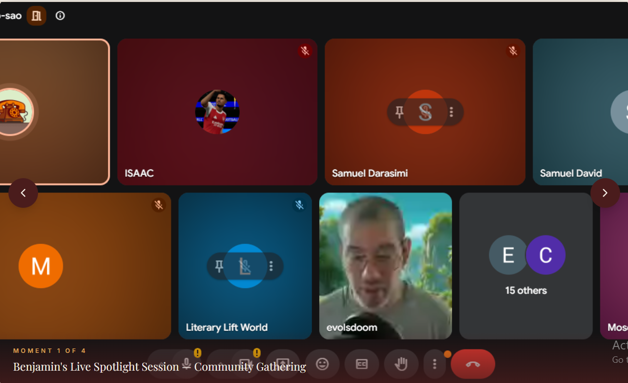 Live virtual author discussion session 2